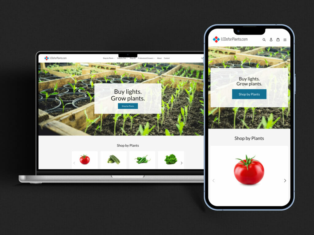 LEDS for Plants Website by Ascent Collective